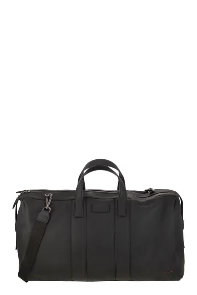 Kiton Deerskin Duffle Bag In Black