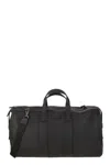 Kiton Nylon Duffle Bag With Leather Inserts In Black