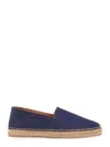 Kiton Denim Espadrillas With Lateral Stitching In Blue
