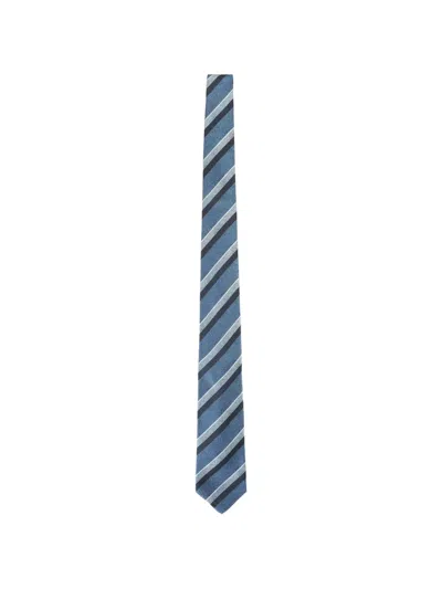 KITON DIAGONAL-STRIPE SILK TIE