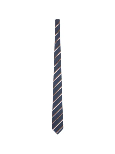 Kiton Diagonal-stripe Silk Tie In Multi