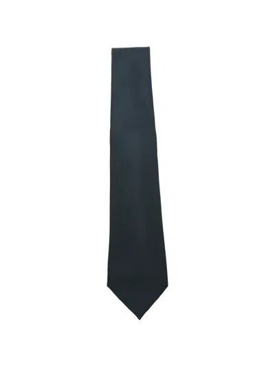 Kiton Diagonal-stripe Silk Tie In Green