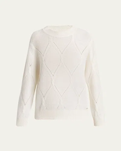 Kiton Diamond Cashmere-silk Sweater In Neutral