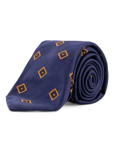 KITON DIAMOND-PATTERN TIE