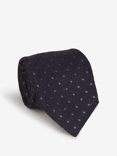 Kiton Dot Motif Tie