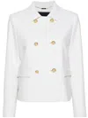Kiton Double-breasted Jacket In White