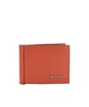 Kiton Saffiano Leather Card Holder In Brown