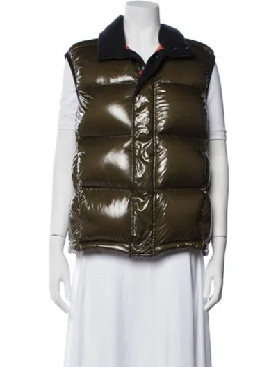 Pre-owned Kiton Down Vest In Green