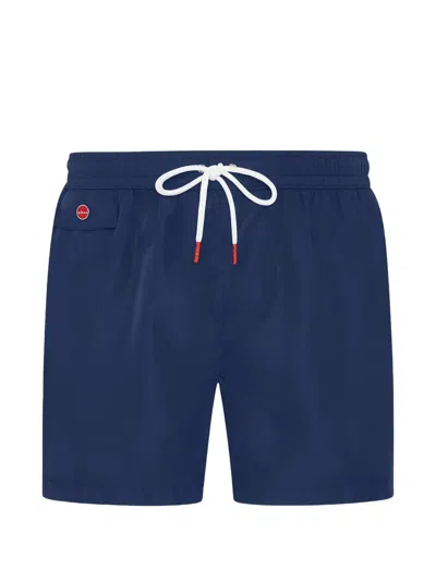Kiton Drawstring Beachwear In Blue