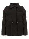 Kiton Down Jacket Long Sleeves Drawstring Collar Pocket In Brown