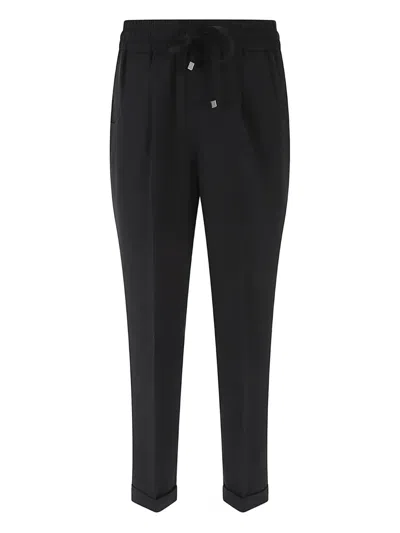 Kiton Drawstring-fastening Trousers In Black