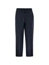 Kiton Drawstring Linen Trousers In Blue