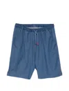 Kiton Drawstring Shorts In Blue
