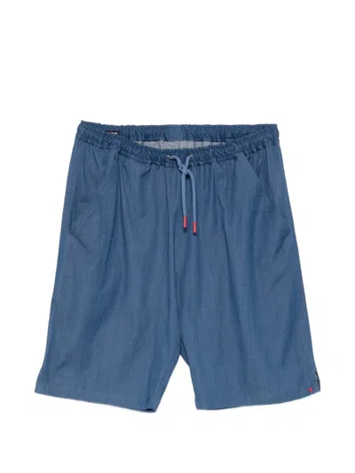 Kiton Drawstring Shorts In Blue