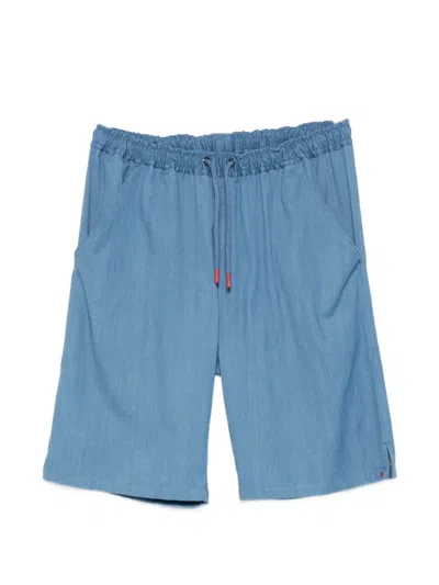 Kiton Drawstring Shorts In Blue