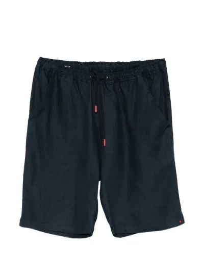 Kiton Drawstring Shorts In Blue