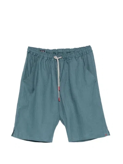 Kiton Drawstring Shorts In Blue