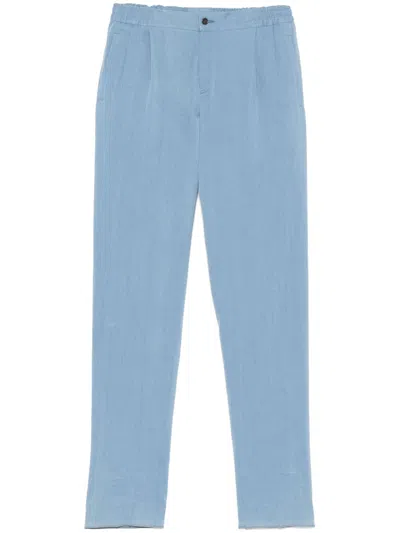 Kiton Drawstring Trousers In Blue