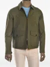 Kiton Kired Drizza Lycra-cotton Light Jacket In Green