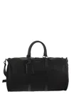 Kiton Duffel Bag With Leather Inserts In Black