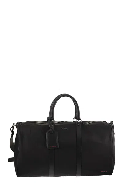 KITON KITON DUFFEL BAG WITH LEATHER INSERTS