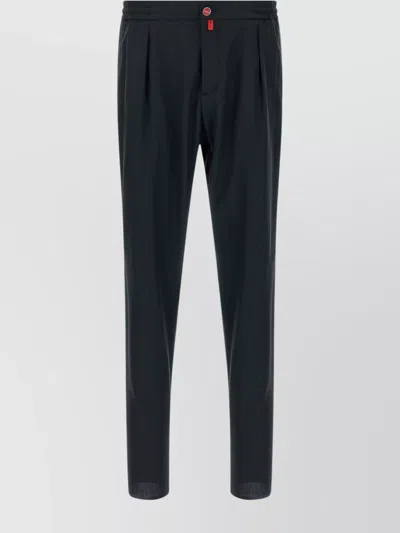 Kiton Easy Fit Pull-on Trousers Featuring Pockets In Black