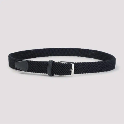 Kiton Elastic Belt 95 In Blue
