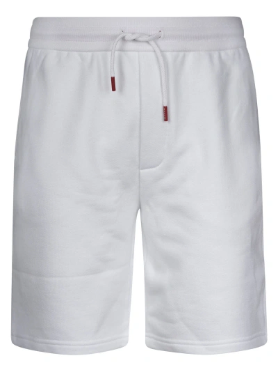 Kiton Elastic Drawstring Waist Shorts In White