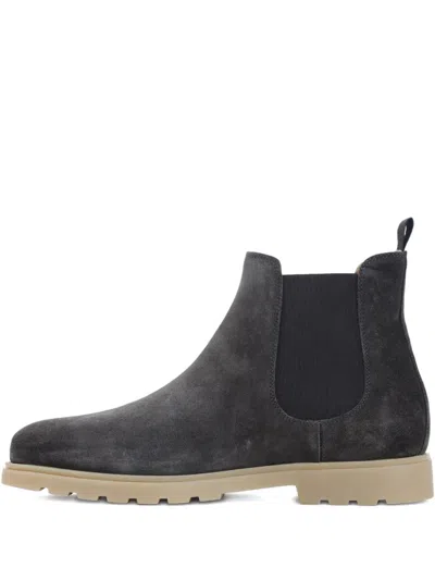 KITON ELASTIC-PANEL SUEDE BOOTS