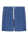 Kiton Elastic Waist Swimming Trunks In Blue