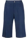 Kiton Elasticated Denim Shorts In Blue
