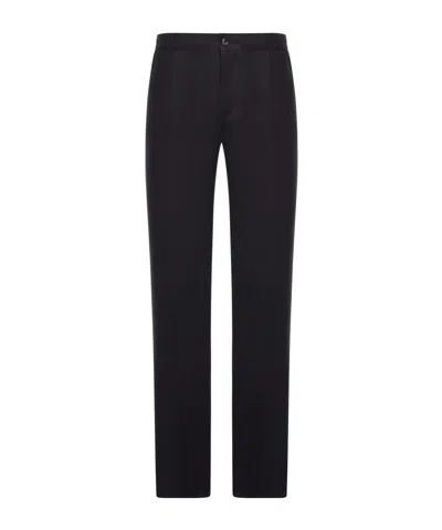 Kiton Elasticated Trousers In Black