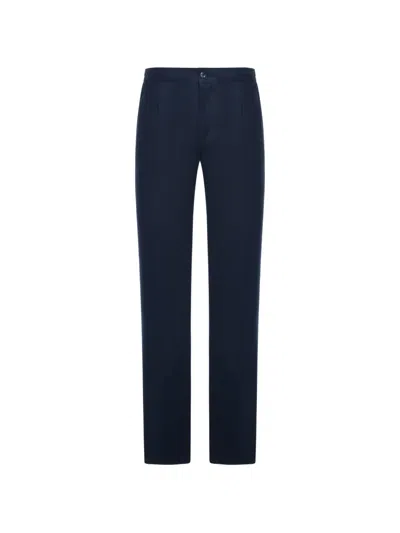Kiton Elasticated Trousers In Blue