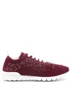 Kiton Embellished Trainers In Burgundy