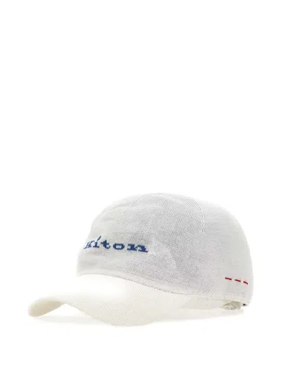 Kiton Embroidered Baseball Cap In Yellow