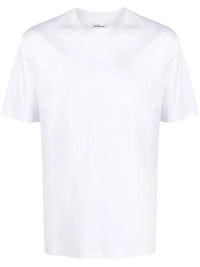 Kiton Embroidered-detail Cotton T-shirt In White
