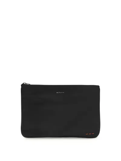 Kiton Fabric Clutch In Black