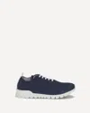 Kiton Fits Sneakers Round Toe Knit Upper In Blue