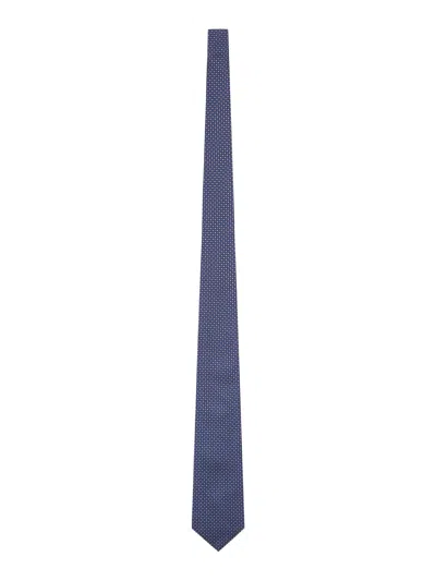 KITON FABRIC TIE WITH MICRO GEOMETRIC PATTERN