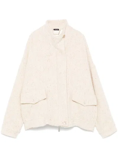 Kiton Felted Jacket In Neutrals