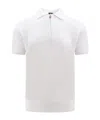 KITON FINE-RIBBED COTTON POLO SHIRT