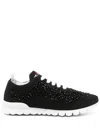 Kiton Fit Beaded Sneakers In Black