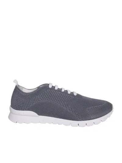 Kiton Fit Model Grey Sneakers In Gray