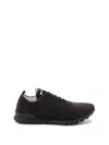 Kiton Fitb Mesh Sneakers Rubber Sole Pull Tab In Black