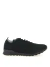 Kiton Fitb Mesh Sneakers Rubber Sole Pull Tab In Black