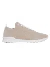 Kiton Fully-perforated Low-top Sneakers In Beige