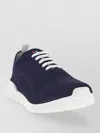 Kiton Fits Lace Up Sneakers Mesh Pull Tab In Blue