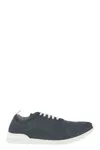 Kiton Fits Mesh Sneakers Pull Tab Rubber Sole In Gray