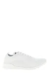 Kiton Knit Upper Sneakers Featuring Pull Tab In White