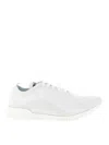 Kiton Fits Mesh Sneakers Rubber Sole Pull Tab In White